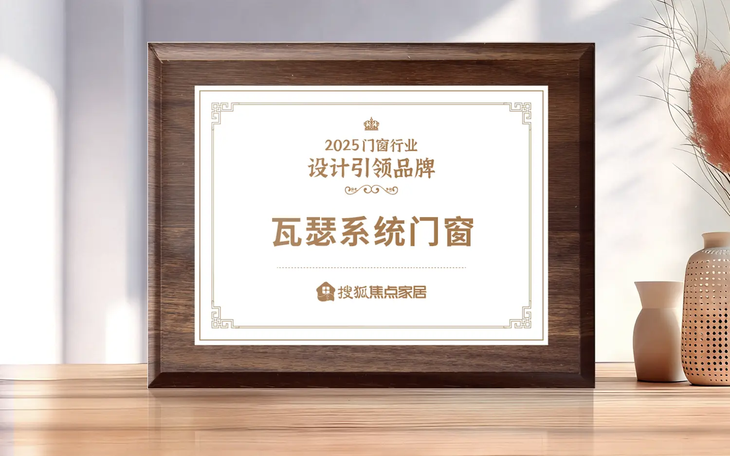 瓦瑟系統(tǒng)門窗榮獲“2025門窗行業(yè)設計引領品牌”